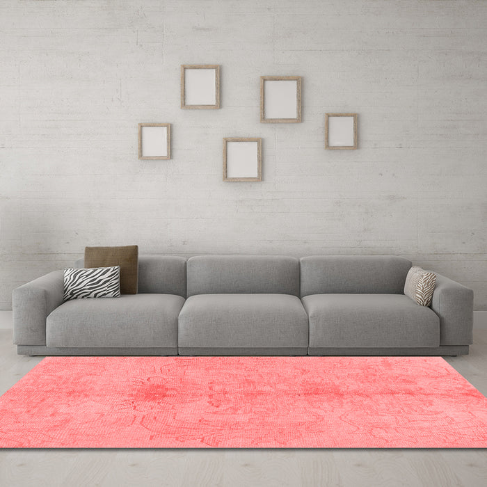 Modern Red Washable Rugs