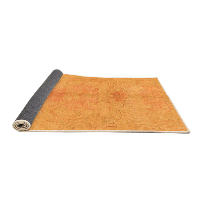 Sideview of Abstract Orange Modern Rug, abs1349org