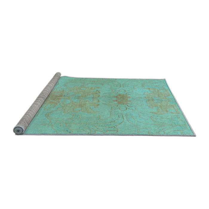 Sideview of Machine Washable Abstract Light Blue Modern Rug, wshabs1349lblu
