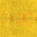 Closeup of Machine Washable Abstract Yellow Modern Rug, wshabs1349yw