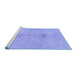 Sideview of Machine Washable Abstract Blue Modern Rug, wshabs1349blu