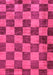 Checkered Pink Modern Rug, abs134pnk