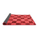 Checkered Red Modern Area Rugs