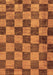 Machine Washable Checkered Brown Modern Rug, wshabs134brn
