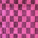 Square Checkered Purple Modern Rug, abs134pur