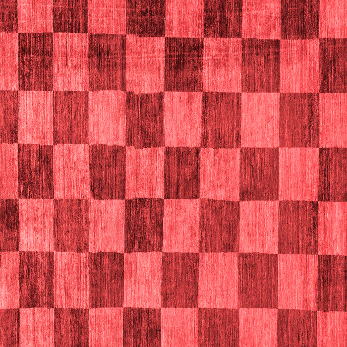 Machine Washable Checkered Red Modern Rug, wshabs134red
