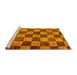 Sideview of Machine Washable Checkered Yellow Modern Rug, wshabs134yw