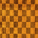 Square Machine Washable Checkered Yellow Modern Rug, wshabs134yw
