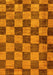 Checkered Yellow Modern Rug, abs134yw