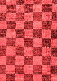 Checkered Red Modern Rug, abs134red