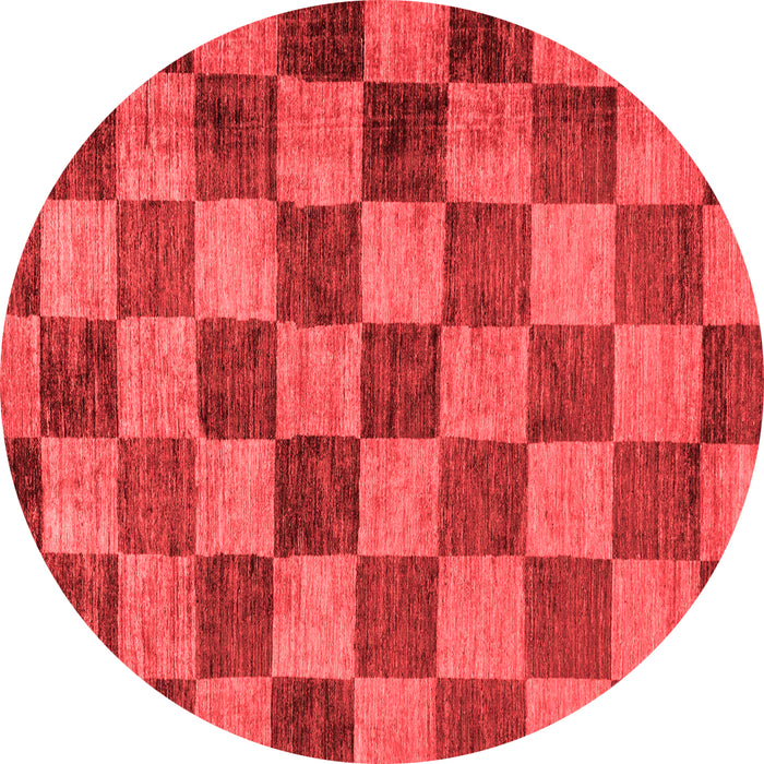 Machine Washable Checkered Red Modern Rug, wshabs134red