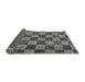 Sideview of Checkered Gray Modern Rug, abs134gry