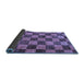 Sideview of Checkered Blue Modern Rug, abs134blu