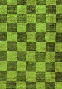 Checkered Green Modern Rug, abs134grn