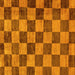 Square Checkered Yellow Modern Rug, abs134yw