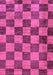 Machine Washable Checkered Purple Modern Area Rugs, wshabs134pur