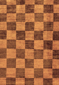 Checkered Brown Modern Rug, abs134brn