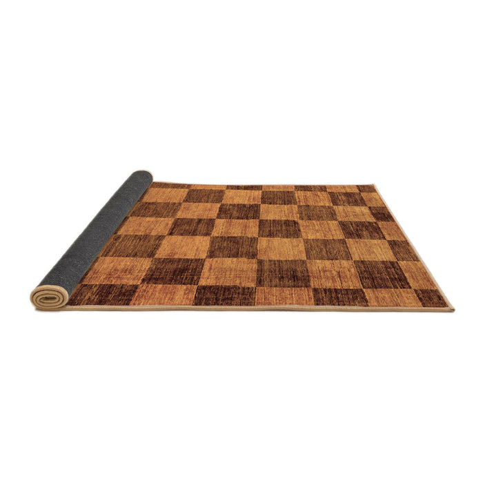 Sideview of Checkered Brown Modern Rug, abs134brn