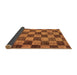 Sideview of Checkered Brown Modern Rug, abs134brn