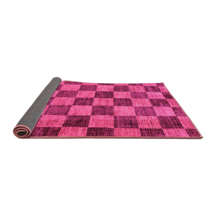 Sideview of Checkered Pink Modern Rug, abs134pnk