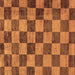 Square Checkered Brown Modern Rug, abs134brn