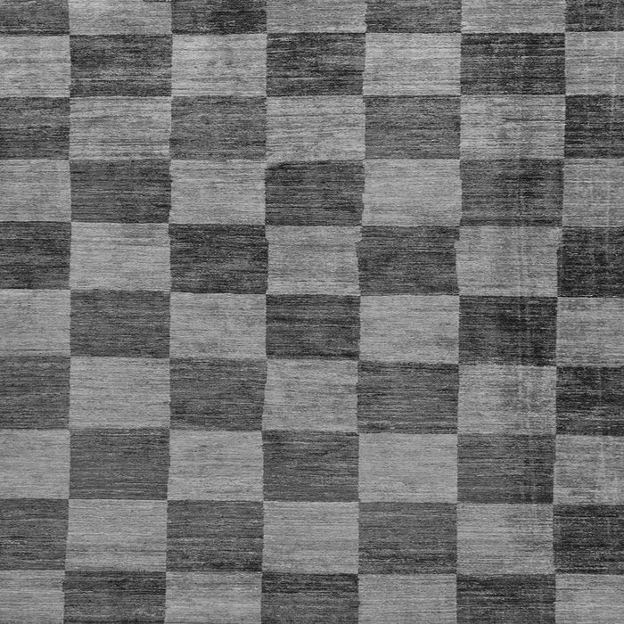 Square Checkered Gray Modern Rug, abs134gry