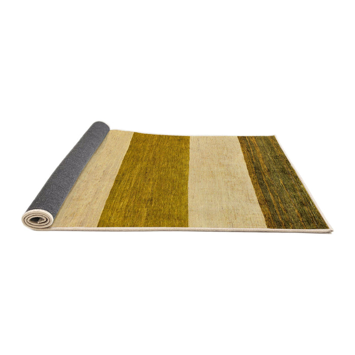 Sideview of Abstract Dark Bisque Brown Solid Rug, abs135