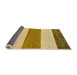 Sideview of Abstract Dark Bisque Brown Solid Rug, abs135