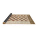 Sideview of Abstract Bronze Brown Checkered Rug, abs1350