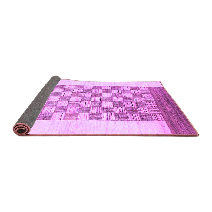 Sideview of Checkered Purple Modern Rug, abs1350pur