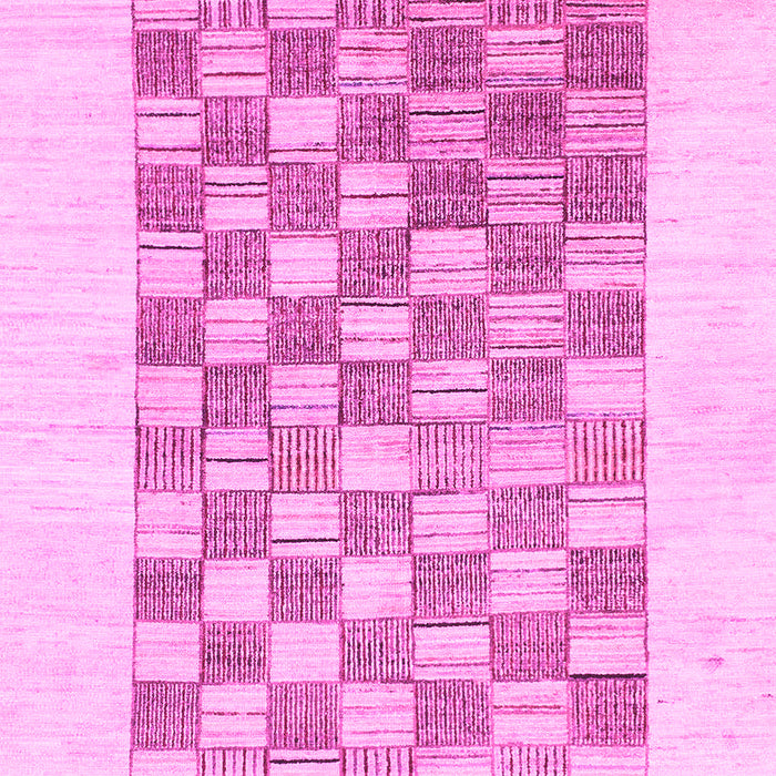 Machine Washable Checkered Pink Modern Rug, wshabs1350pnk