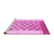 Sideview of Machine Washable Checkered Pink Modern Rug, wshabs1350pnk