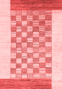 Checkered Red Modern Rug, abs1350red