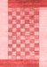 Checkered Red Modern Area Rugs