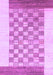 Machine Washable Checkered Purple Modern Area Rugs, wshabs1350pur