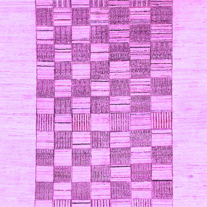 Machine Washable Checkered Purple Modern Area Rugs, wshabs1350pur