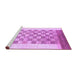 Sideview of Machine Washable Checkered Purple Modern Area Rugs, wshabs1350pur