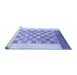 Sideview of Machine Washable Checkered Blue Modern Rug, wshabs1350blu