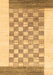 Machine Washable Checkered Brown Modern Rug, wshabs1350brn