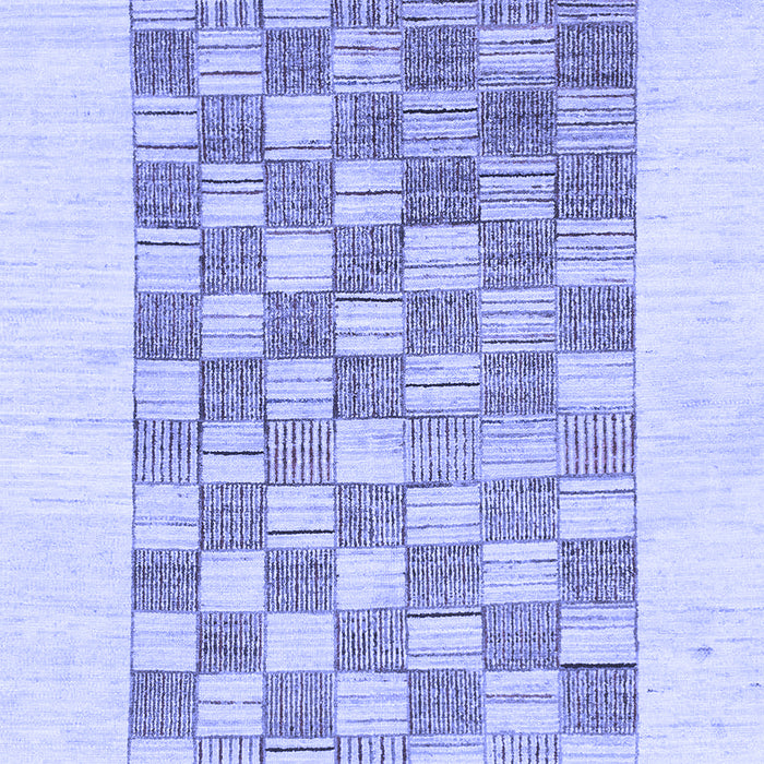 Machine Washable Checkered Blue Modern Rug, wshabs1350blu