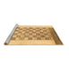 Sideview of Machine Washable Checkered Brown Modern Rug, wshabs1350brn