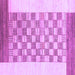 Square Checkered Purple Modern Rug, abs1350pur