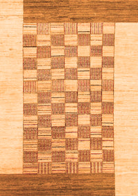 Checkered Orange Modern Rug, abs1350org