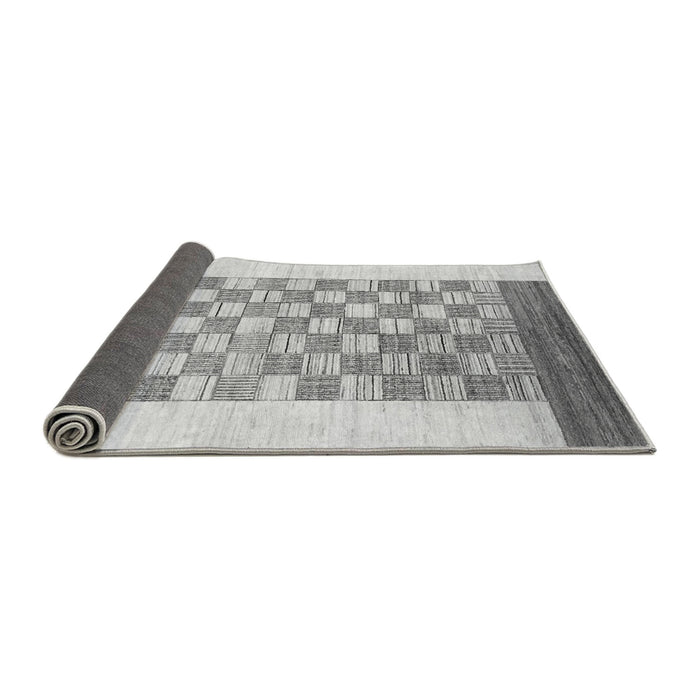 Sideview of Checkered Gray Modern Rug, abs1350gry