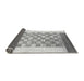 Sideview of Checkered Gray Modern Rug, abs1350gry