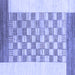 Square Checkered Blue Modern Rug, abs1350blu