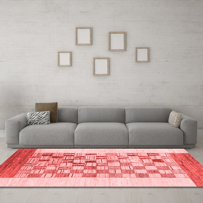 Modern Red Washable Rugs