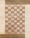 Abstract Bronze Brown Checkered Rug, abs1350