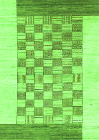 Checkered Green Modern Rug, abs1350grn