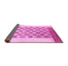 Sideview of Checkered Pink Modern Rug, abs1350pnk